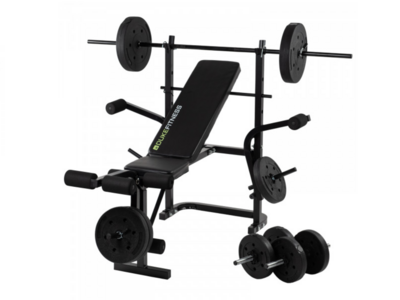Duke Fitness Weight Bench Set | Halterbank + gewichten