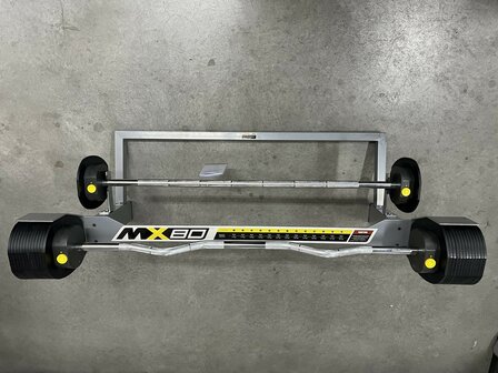 MX80 halter met instelbaar gewicht, curlstang en houder