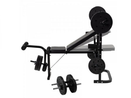 Duke Fitness Weight Bench Set | Halterbank + gewichten