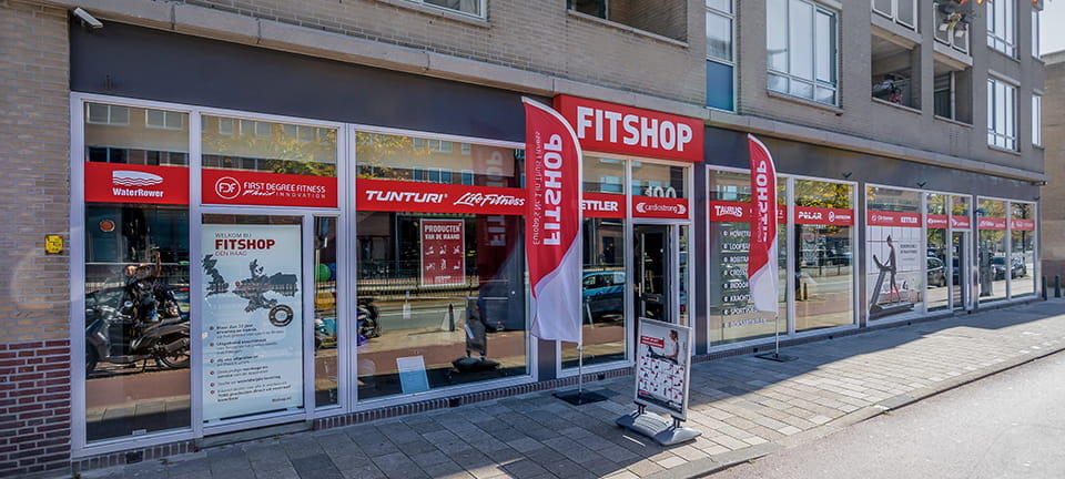 Afbeelding van de Fitness-Dump showroom in Den Haag